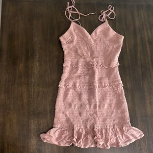 PinkGold metallic mini dress